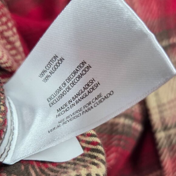 Orvis Shirt Mens Large Red Plaid Heavy Flannel Button Down Big Bear Shacket - Picture 5 of 9